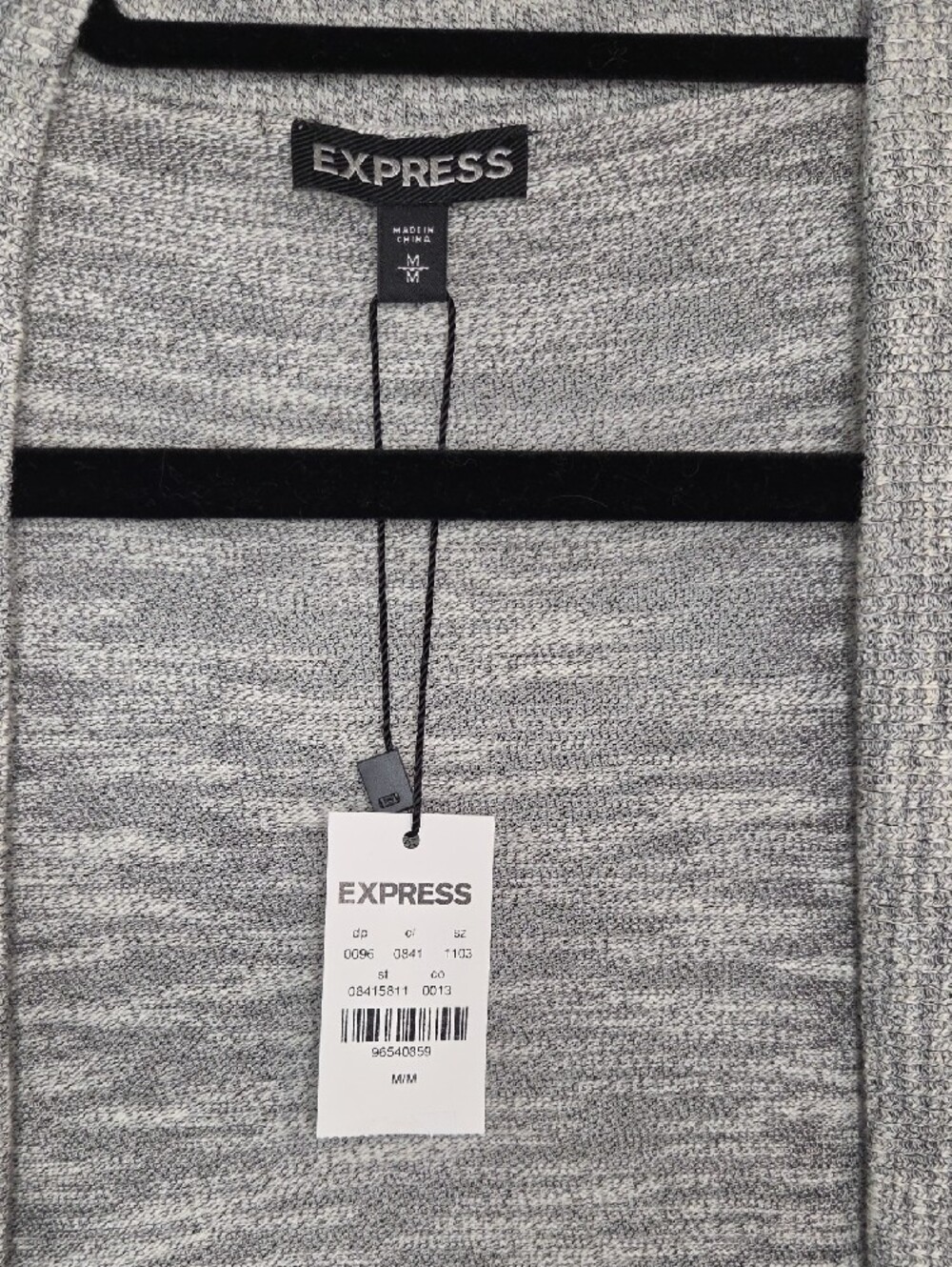 Express Gray Marled Open Cardigan - Picture 2 of 4